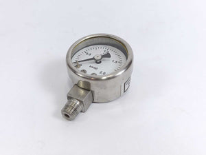 Hy-Lok EFEBSP00596 Stainless Steel Gauge 0-2.0 Bar