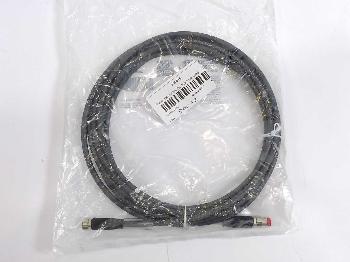Beckhoff ZK2020-3132-0035 Power Cable 3.50 m, M8 female to M8 Male straight