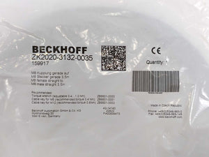 Beckhoff ZK2020-3132-0035 Power Cable 3.50 m, M8 female to M8 Male straight