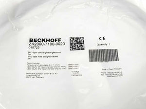 Beckhoff ZK2000-7100-0020 Power Cable 2.00 m, M12 5pos male straight shielded