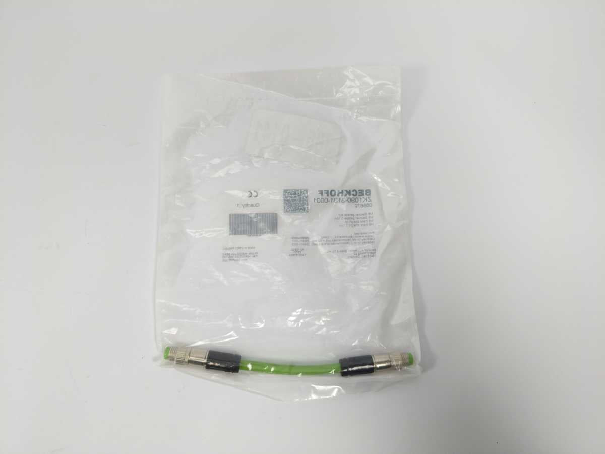 Beckhoff ZK1090-3131-0001 EtherCAT Cable M8, Plug, Straight, Male, 4-Pin