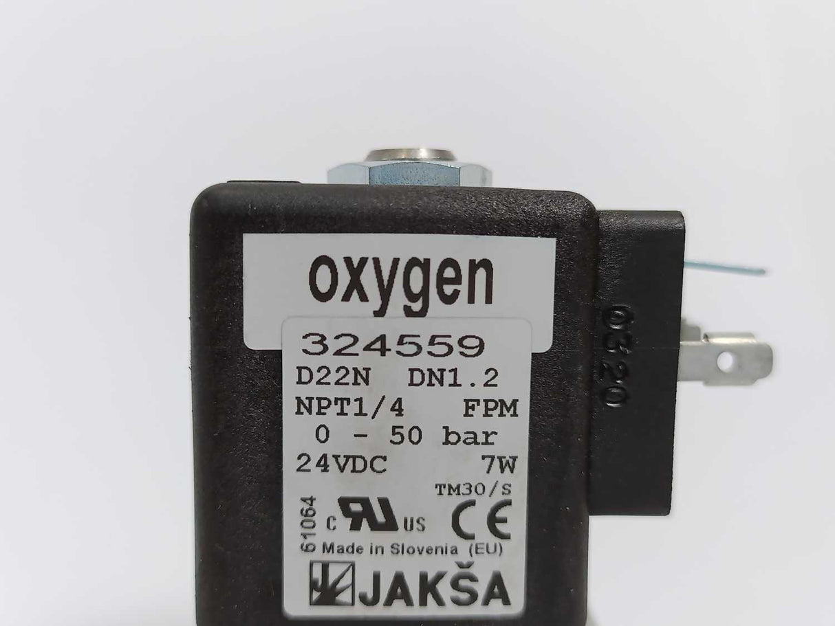 JAKSA 324559 D22N DN1.2 NPT1/4 Solenoid Valve w/ hy-lok 316/L 7JD