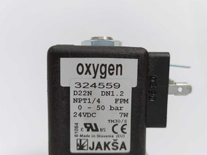JAKSA 324559 D22N DN1.2 NPT1/4 Solenoid Valve w/ hy-lok 316/L 7JD