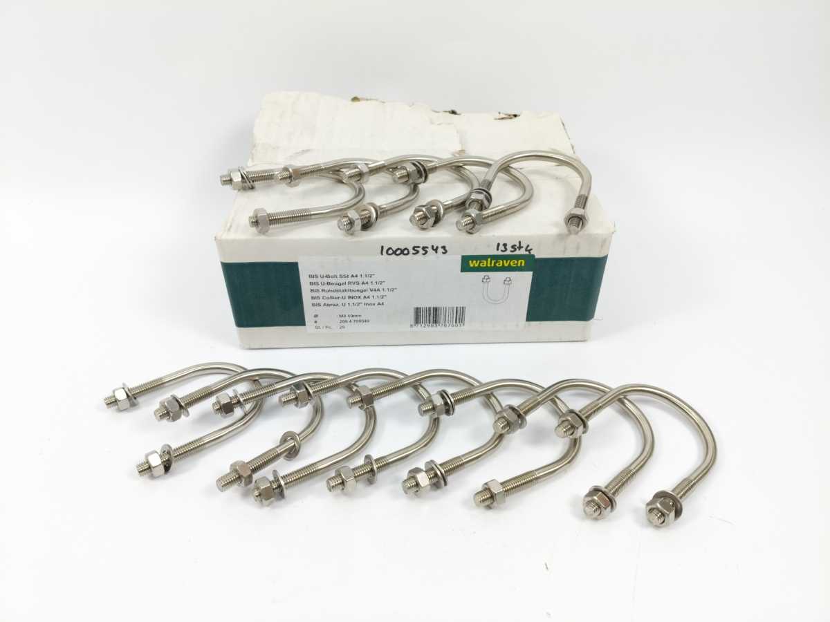 Walraven 201107 U-Bolts Stainless Steel, 48.2 mm, Batch of 13 pcs.