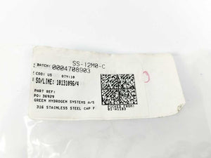 Swagelok SS-12M0-C 316 Stainless Steel Cap for 12 mm OD Tubing, Batch of 10 pcs.