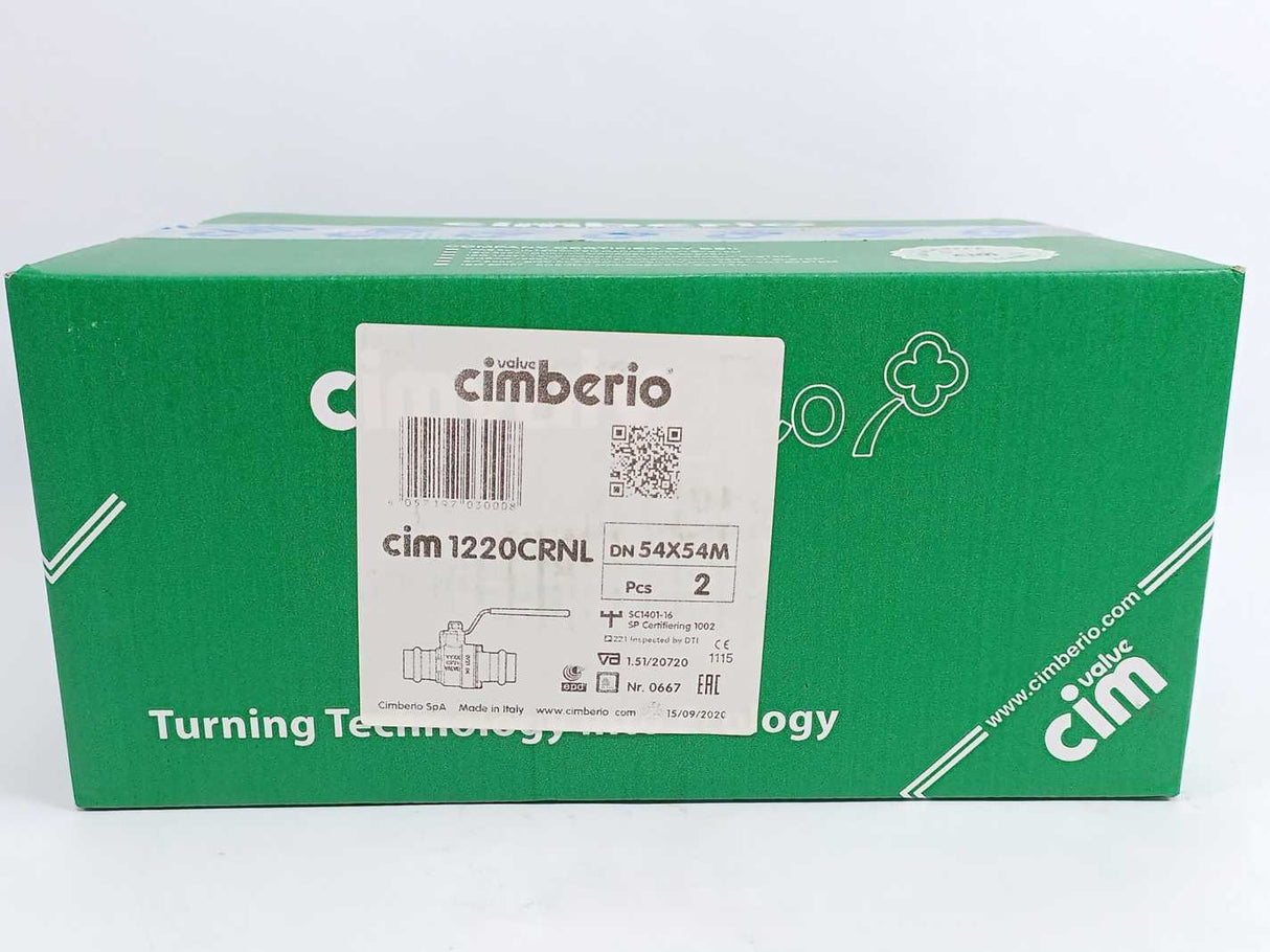 Cimberio cim 1220CRNL No Lead Ball Valve 2", Steel Lever Handle, Batch of 2 pcs.