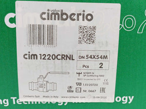 Cimberio cim 1220CRNL No Lead Ball Valve 2", Steel Lever Handle, Batch of 2 pcs.
