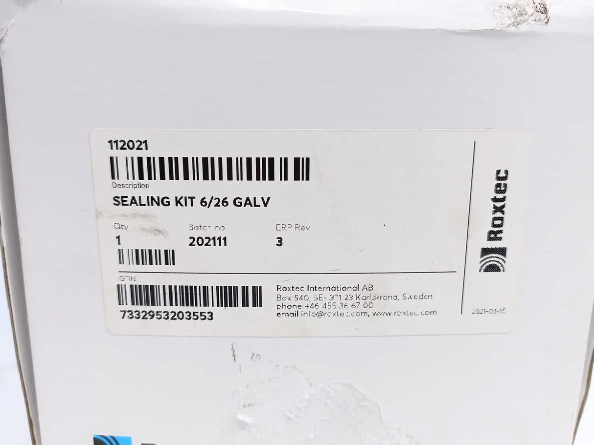 Roxtec 112021 Sealing Kit 6/26 Galv, Rev. 3