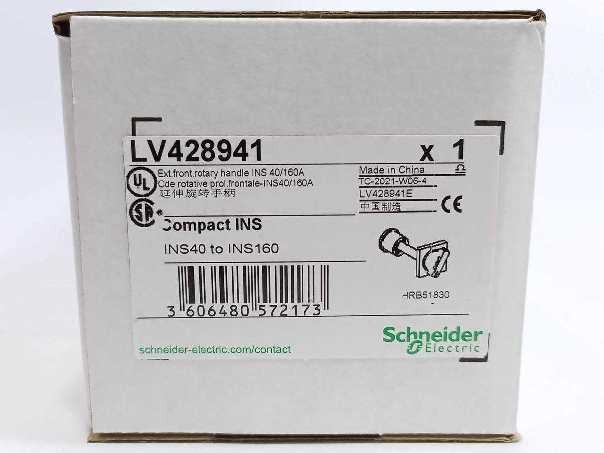 Schneider Electric LV428941 Extended Black Rotary Handle