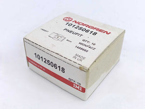 NORGREN 101250618 PNEUFIT Pneumatic Fitting, 6 mm, 1/8 BSPT, Batch of 10 pcs.