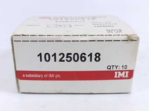 NORGREN 101250618 PNEUFIT Pneumatic Fitting, 6 mm, 1/8 BSPT, Batch of 10 pcs.