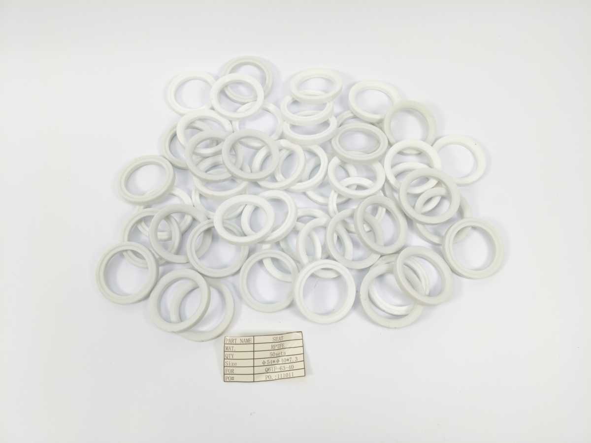 SEAT RPTFE Reinforced Teflon Valve Seat, ø54*ø40*7.3, Batch of 48 pcs.