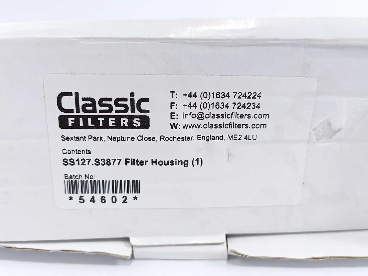 Classic Filters SS127.S3877 Filter Housing