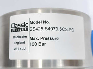 Classic Filters SS425.S4070.5CS.SC Filter Housing