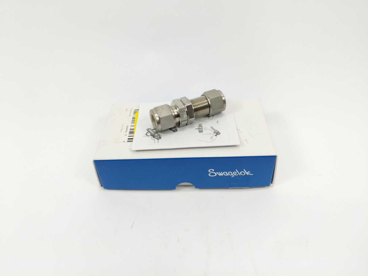 Swagelok SS-12M0-61 Bulkhead Union, 12mm Tube OD 5 Pcs.