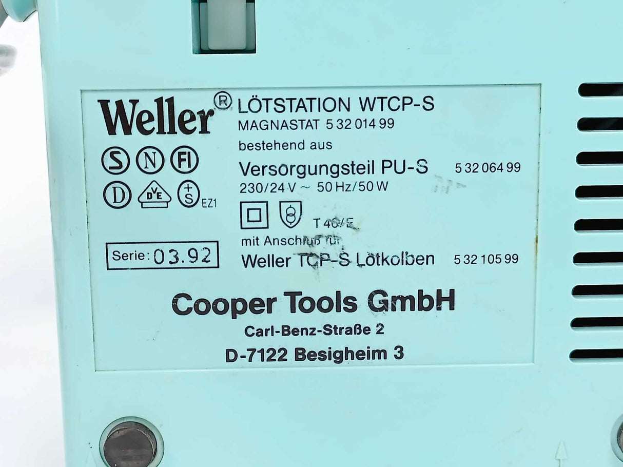 Weller WTCP-S Soldering Station w/ TCP-S tip & stand