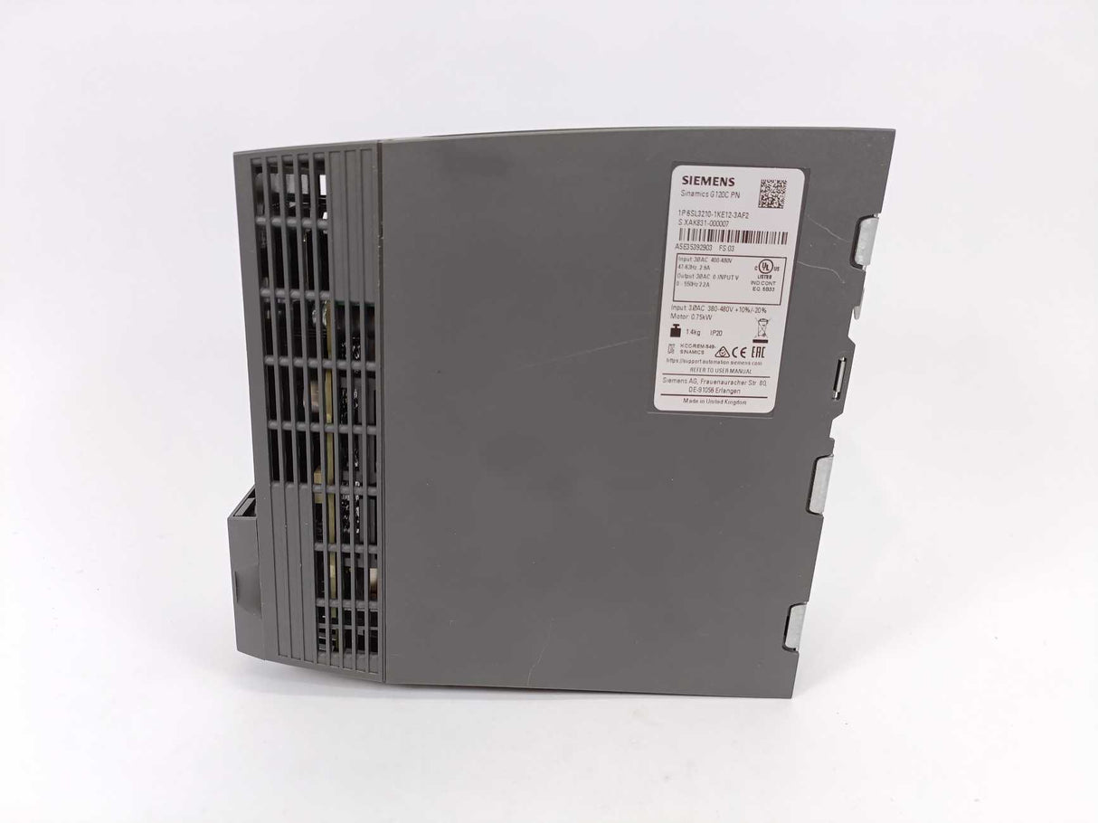 Siemens 6SL3210-1KE12-3AF2 Sinamics G120C PN Frequency Converter