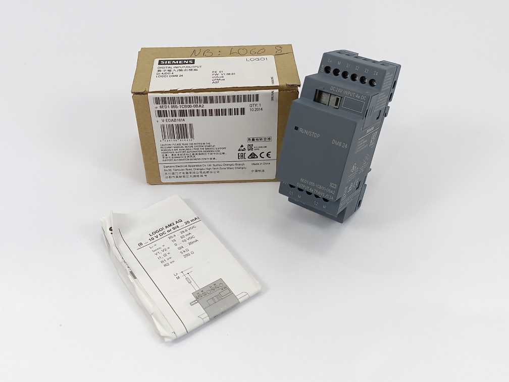 Siemens 6ED1055-1CB00-0BA2 Digital Input/Output Module LOGO! DM8 24
