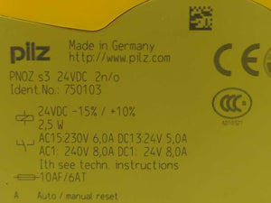 Pilz 750103 PNOZ s3 24VDC 2n/o