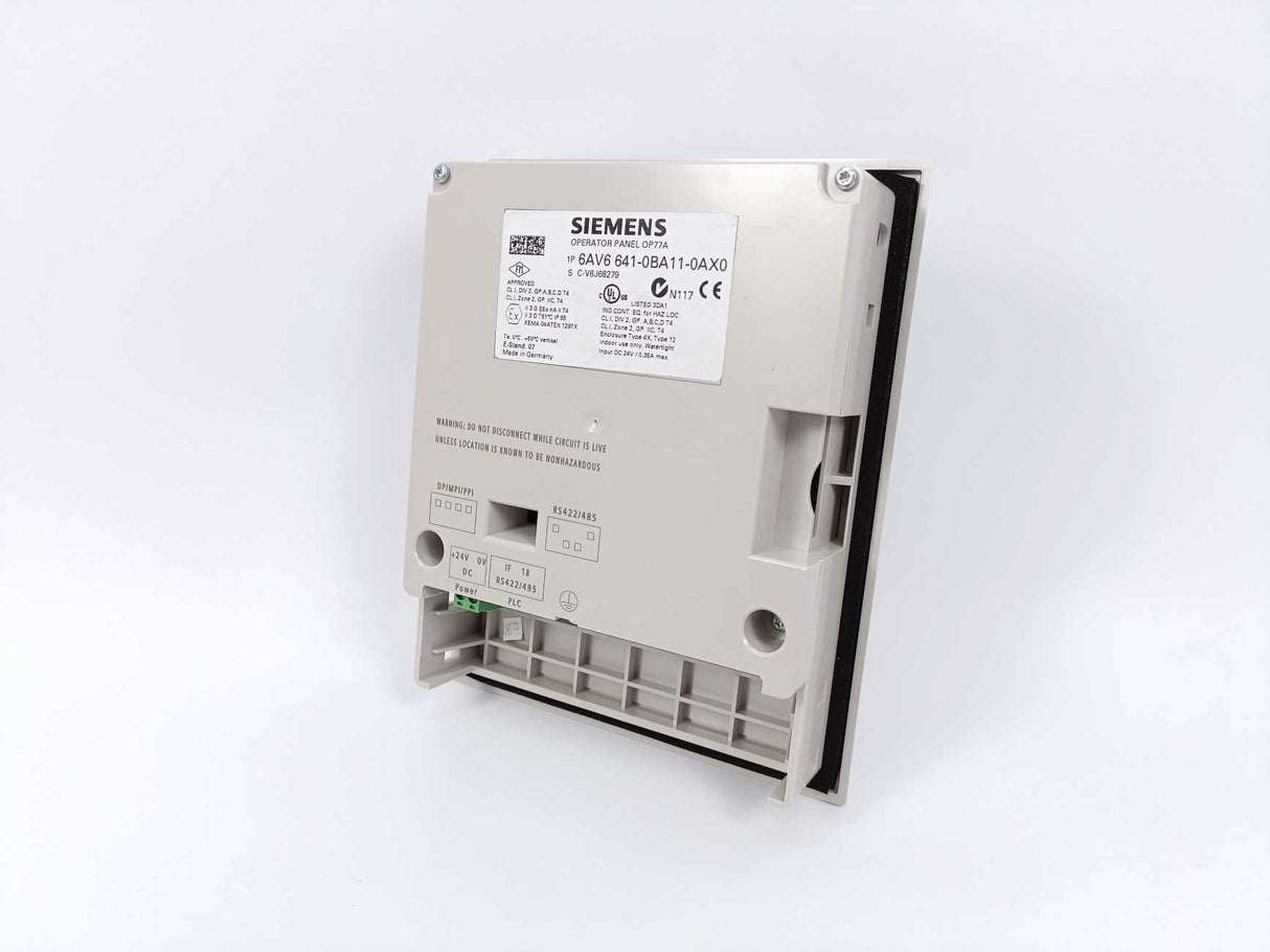 Siemens 6AV6641-0BA11-0AX0 OPERATOR PANEL OP77A