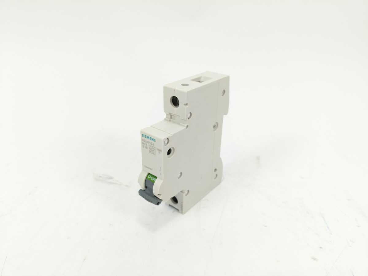 Siemens 5SL4110-6 Miniature Circuit Breaker, 10 A, Type B, 10 kA, 10 pcs. batch