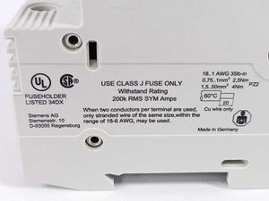 Siemens 3NW7 531-3HG Fuseholder 30A 600V, Batch of 2