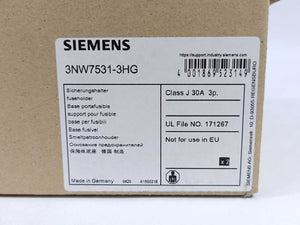Siemens 3NW7 531-3HG Fuseholder 30A 600V, Batch of 2