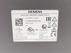 Siemens 6GK5108-0PA00-2AA3 SCALANCE X10PoE Industrial Ethernet Switch