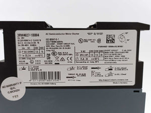 Siemens 3RW4027-1BB04 SIRIUS Soft Starter 200-480V 50/60Hz