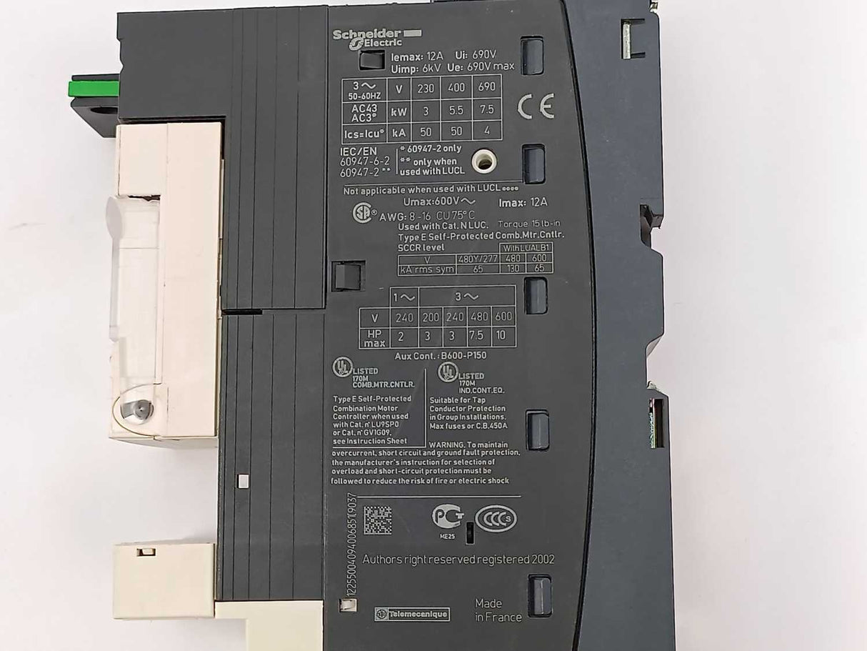 Schneider Electric LUB120 LUCA05BL+LUA1C20 TeSys Ultra Control Unit