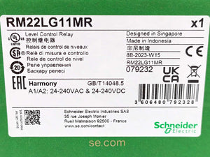 Schneider Electric RM22LG11MR 7523007017 Level Control Relay