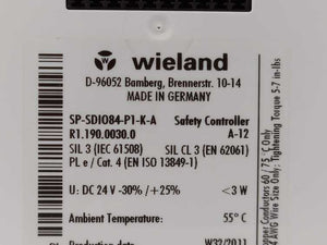 Wieland R1.190.0030.0 SP-SDIO84-P1-K-A Digital I/O-module DC 24V