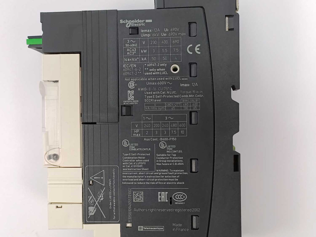 Schneider Electric LUB12 Power Base TeSys With LUCA05BL, LUA1C11
