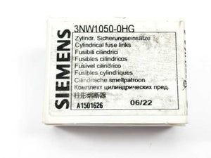 Siemens 3NW1050-0HG Cylindrical Fuse Links 8 Pcs.
