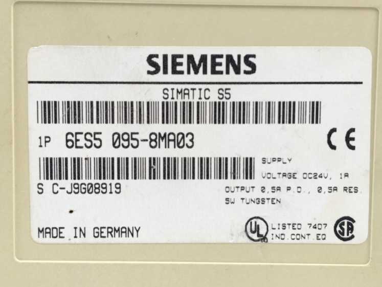 Siemens 6ES5095-8MA03 Simatic S5-95U Compact Unit DC24 V