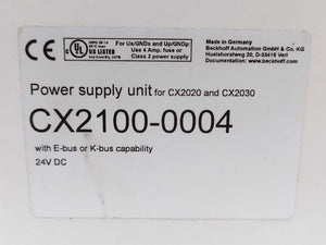 Beckhoff CX2100-0004 Power Supply Unit