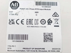 AB 1734-IR2 Point I/O 2 Point RTD Input Module Ser C