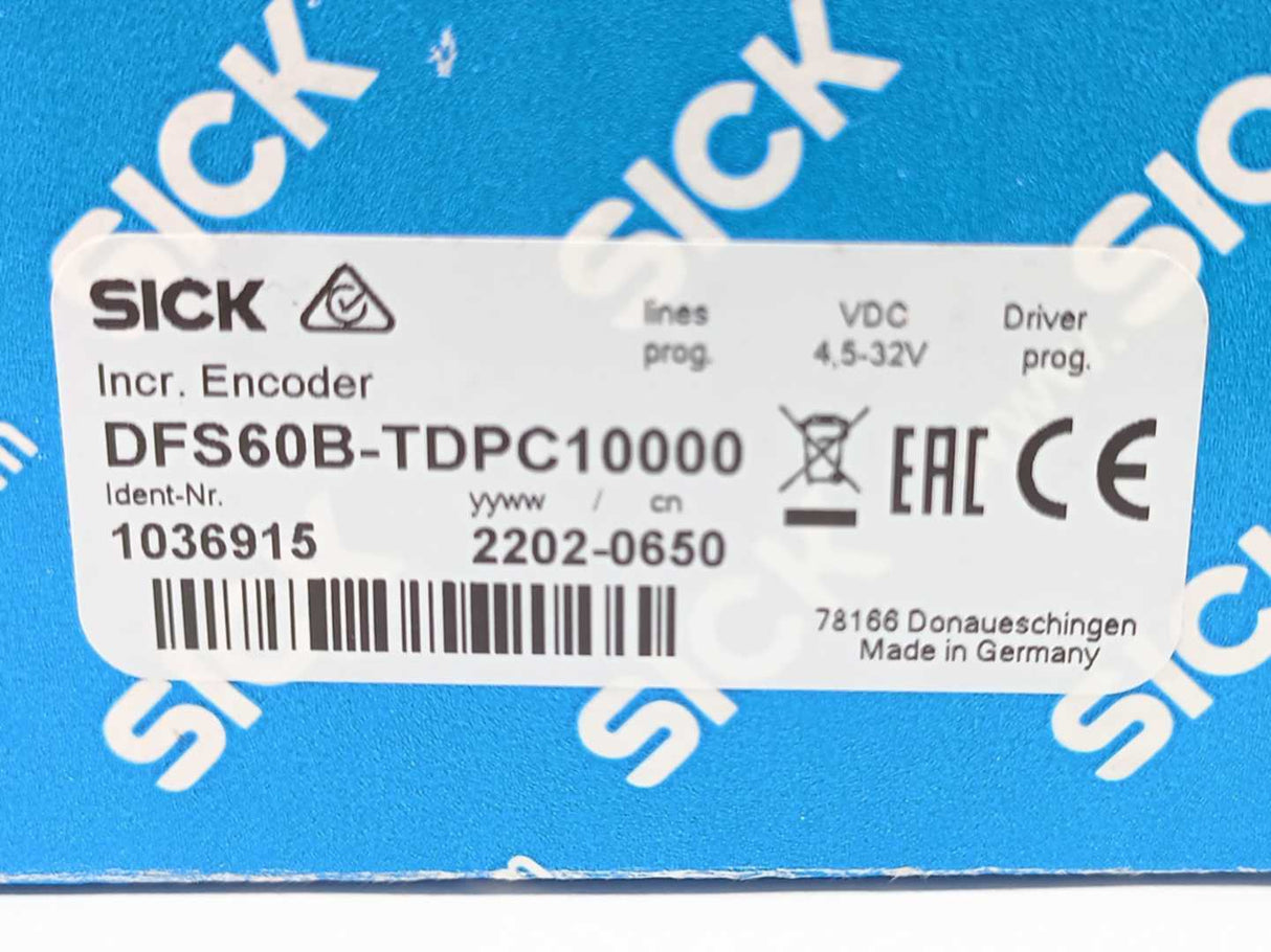 SICK 1036915 DFS60B-TDPC10000 Incremental Encoder