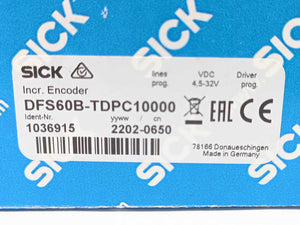 SICK 1036915 DFS60B-TDPC10000 Incremental Encoder