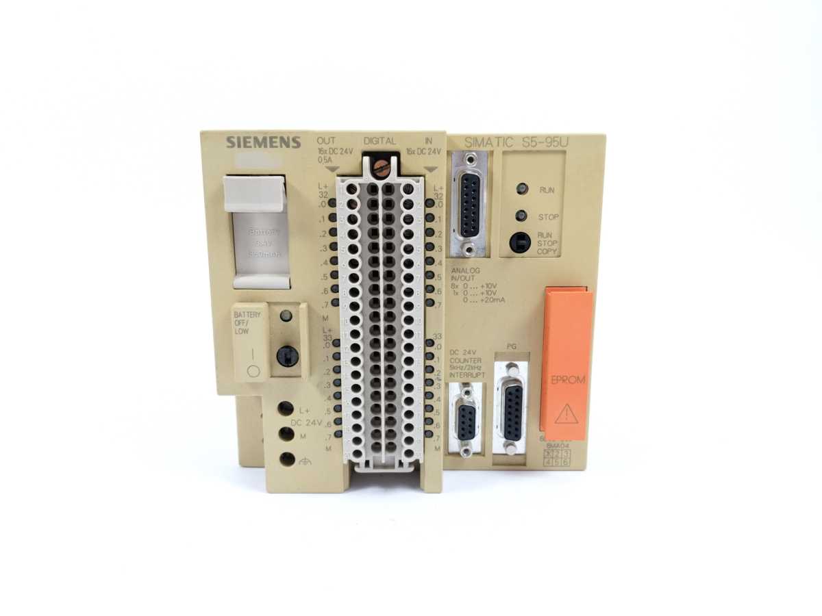 Siemens 6ES5095-8MA04 Simatic S5-95U Compact Unit DC24 V