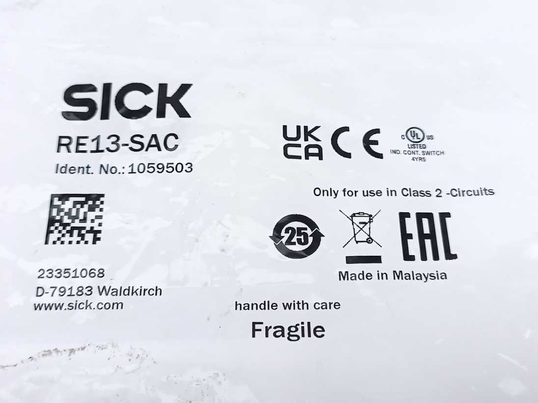 SICK 1059503 RE13-SAC Safety Switch
