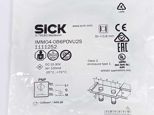 SICK 1111252 IMM04-0B6POVU2S Inductive Proximity Sensor