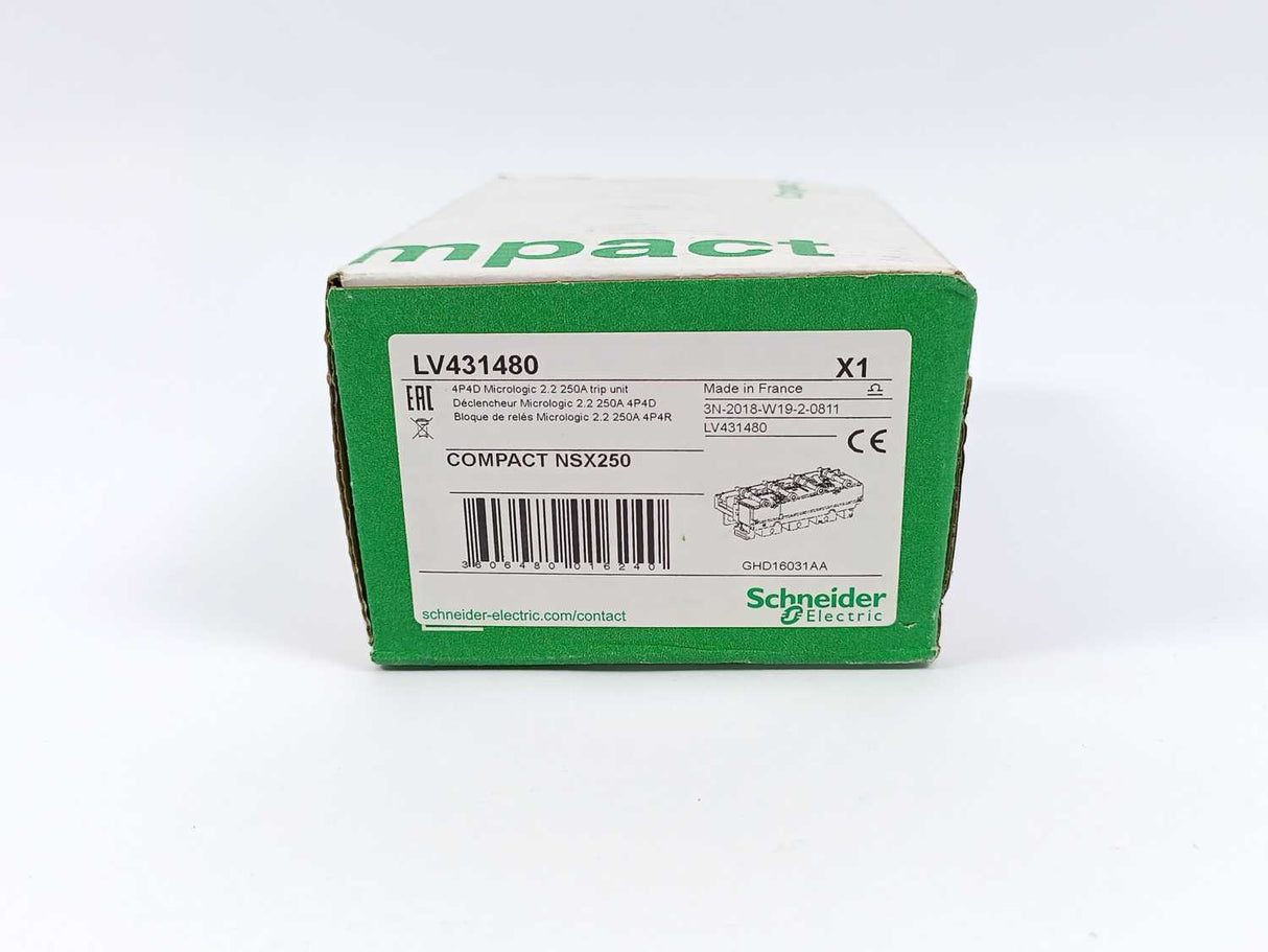Schneider Electric LV431480 4P4D Micrologic 2.2 250A trip unit Compact NSX250