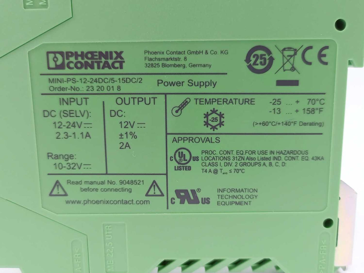 Phoenix Contact 2320018 MINI-PS-12-24DC/5-15DC/2  DC/DC converter