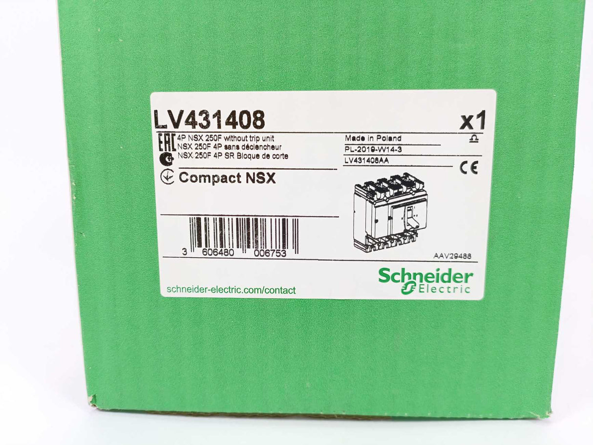Schneider Electric LV431408 ComPact NSX250F 4-Pole MCCB Frame
