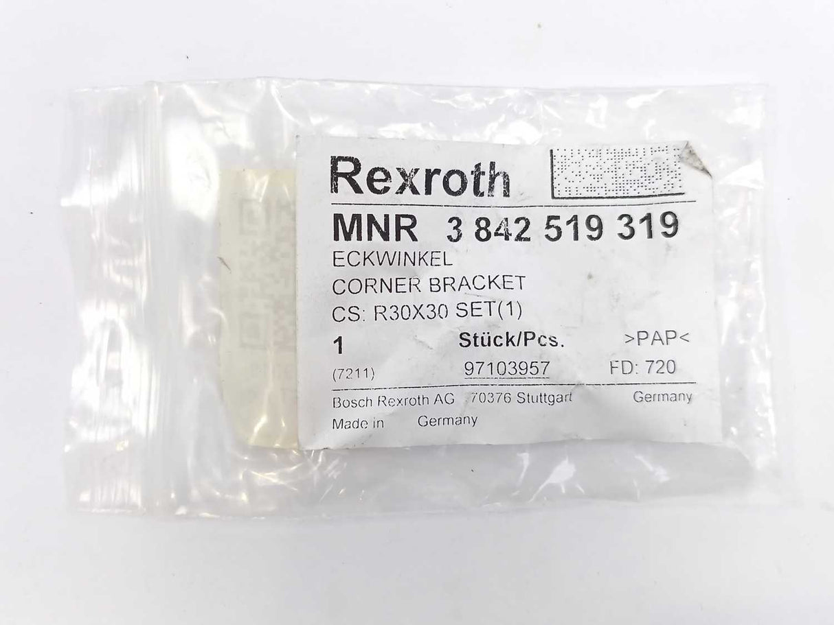 Bosch Rexroth 3842519319 Eckwinkel / Corner Bracket, R30x30 Set