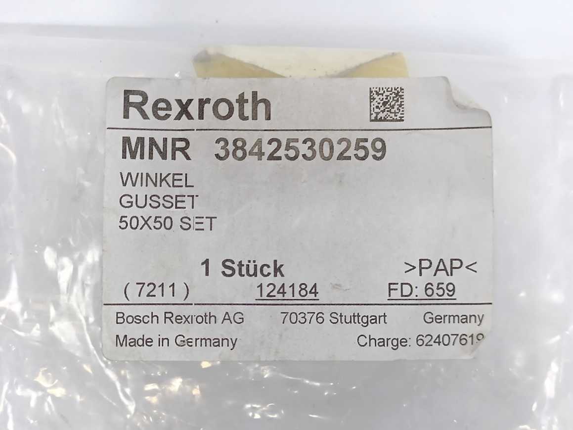 Bosch Rexroth 3842551606 Winkel 45x45 Silver Set Gusset / Angle Bracket