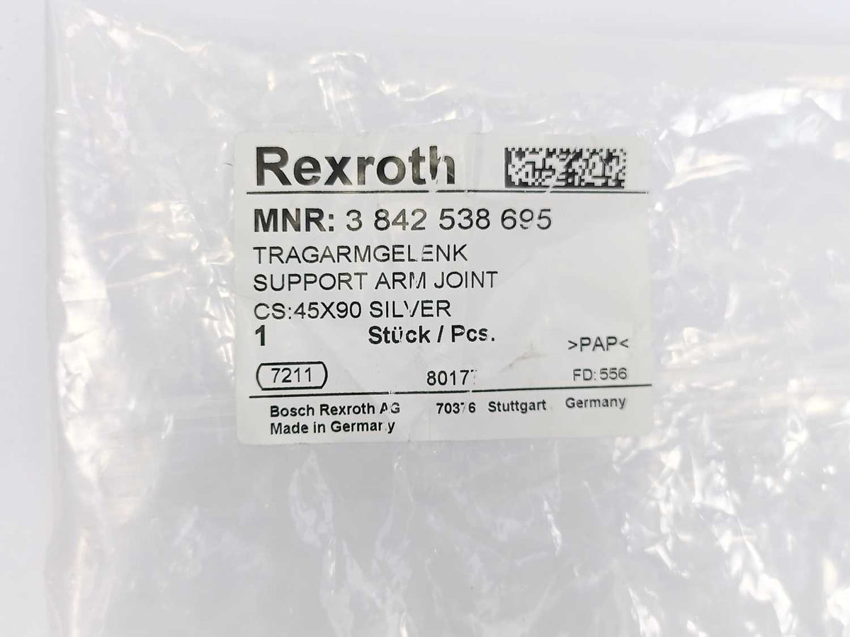 Bosch Rexroth 3842538695 Support Arm Joint, Tragarmgelenk, CS:45x90 Silver