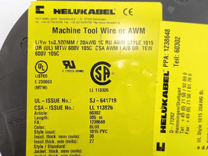 HELUKABEL 60302 Single Core UL Style 1015 20AWG Wire. 300m Spool