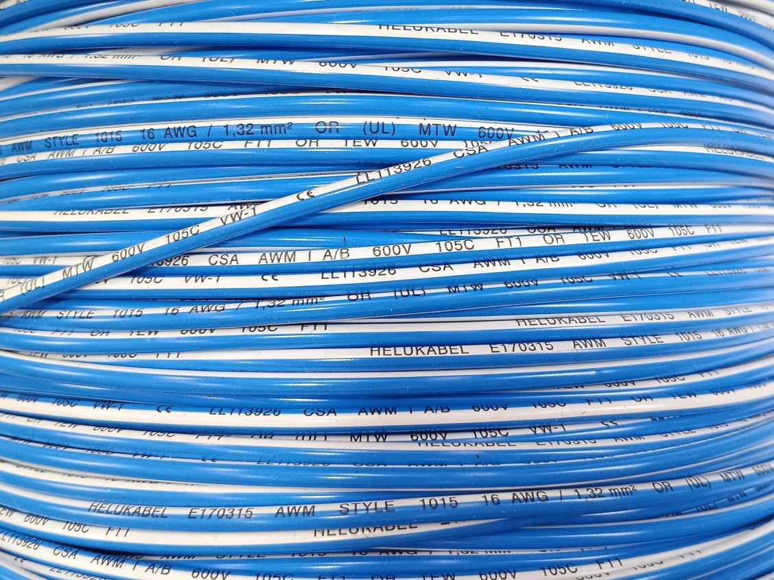 HELUKABEL 60514 Single Core UL Style 1015 16AWG Wire. 200m Spool